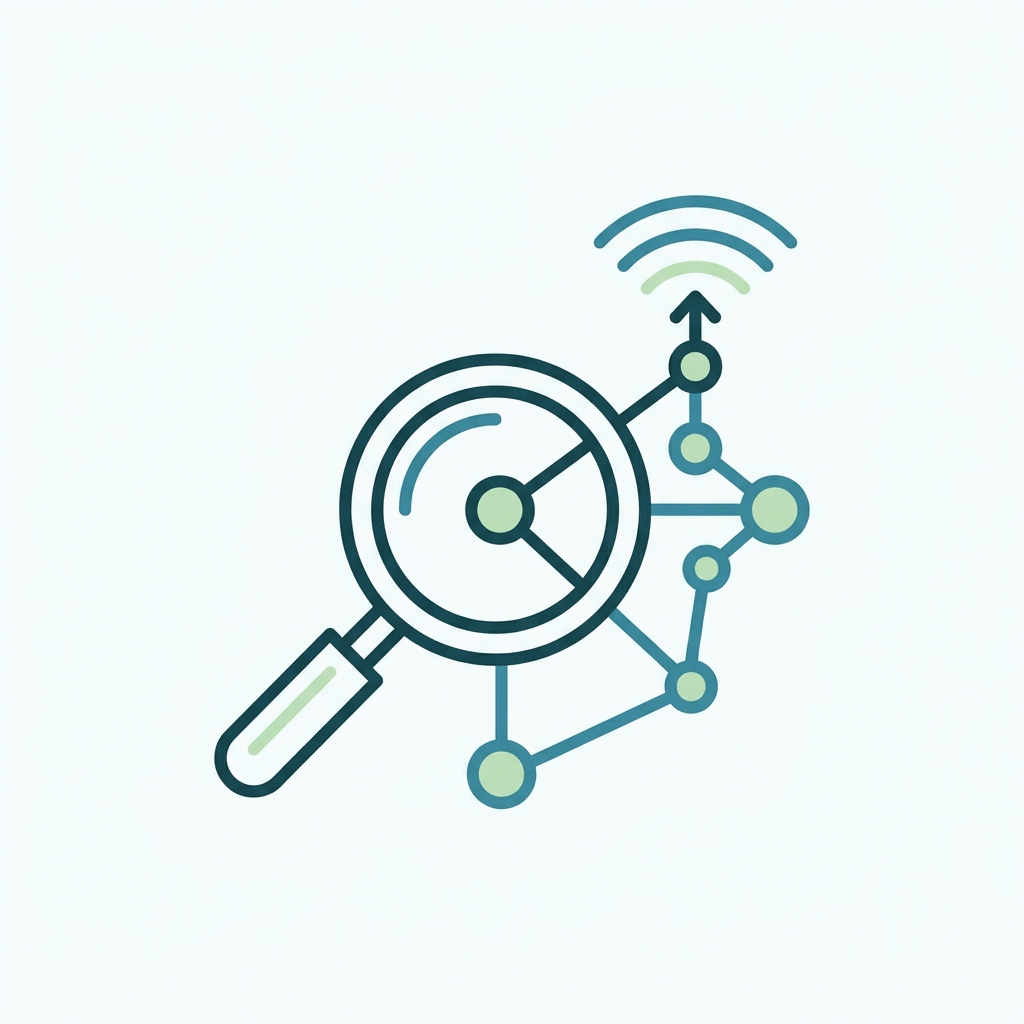 Search and AI-answer visibility illustration for AI infrastructure intelligence